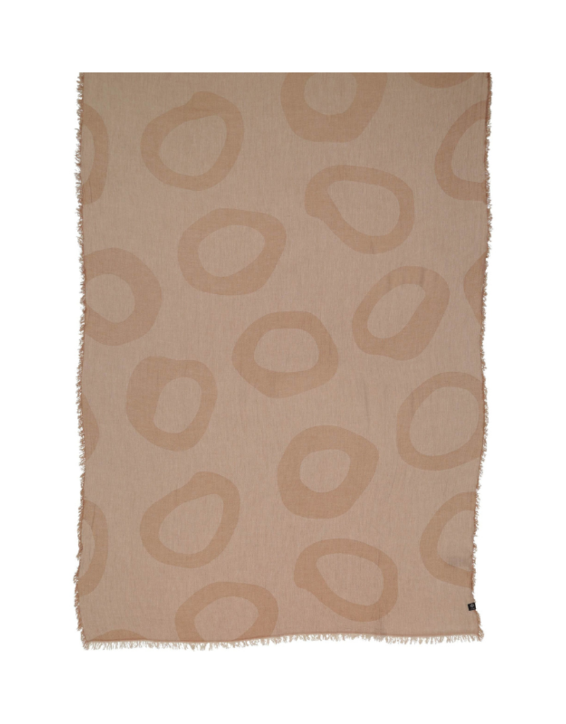 v. Fraas Tonal Circles Scarf in Greige by Fraas