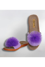 Pom Pom Slide in Lilac by La-a SOLE