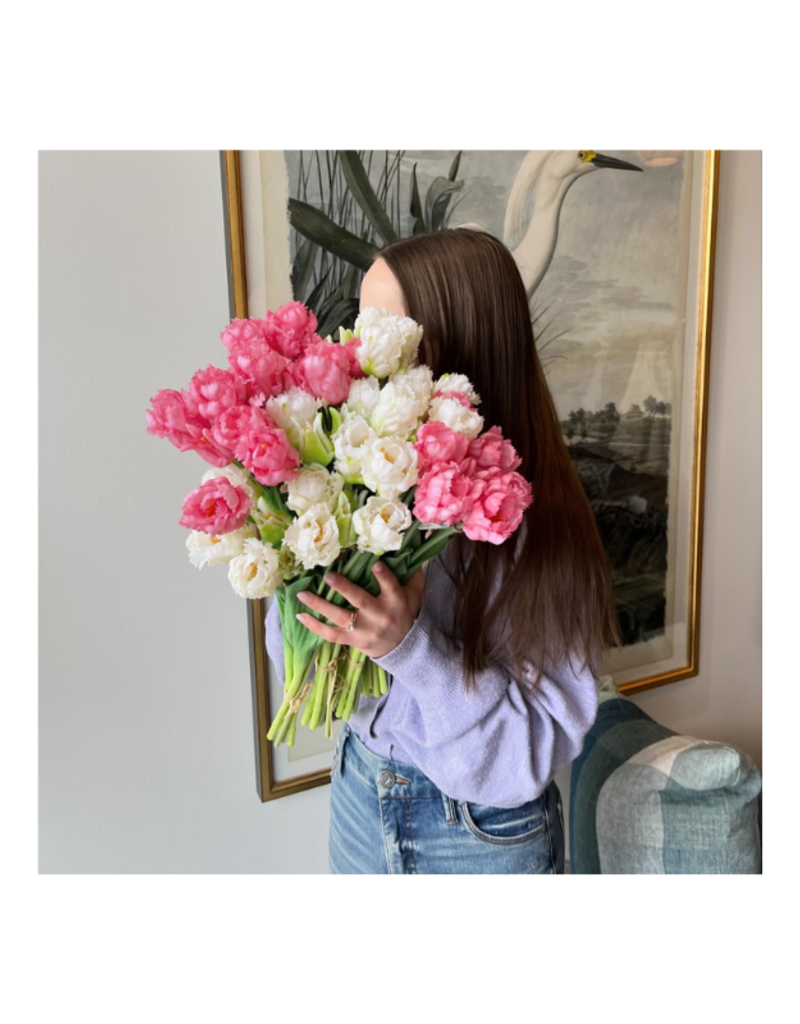 Light Pink Parrot Tulip Bundle 20"