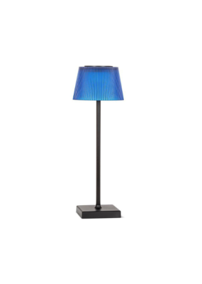 Fluted Frost Shade LED Outdoor Light in Blue