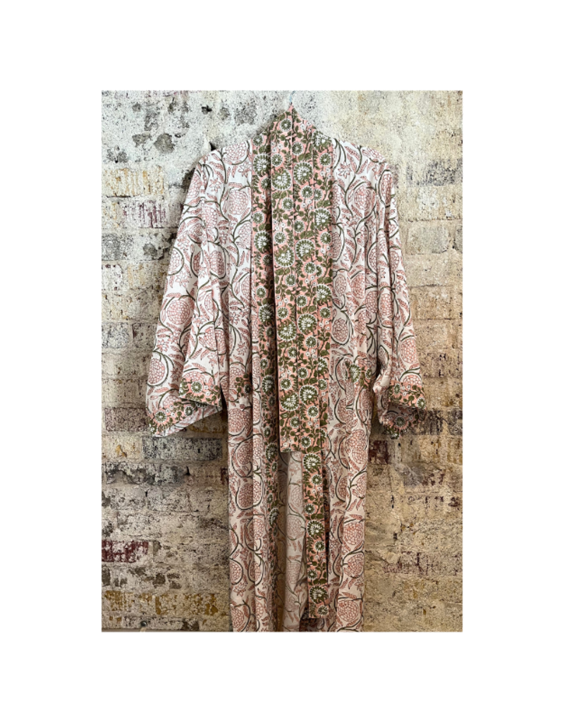 Indaba Trading Jasmine Block Print Robe