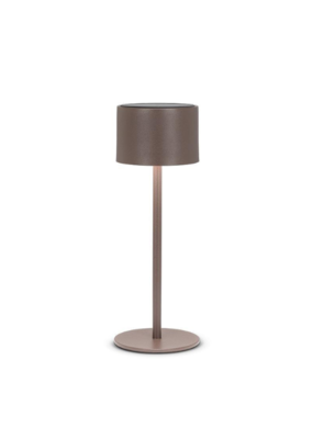 Solar LED Outdoor Table Lamp in Brown