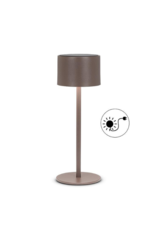 Solar LED Outdoor Table Lamp in Brown