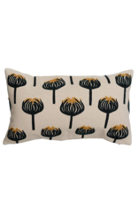 Creative Co-Op Flower Embroid French Knot Pillow