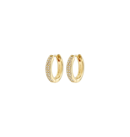 PILGRIM Bloom Crystal Hoop Earrings by Pilgrim