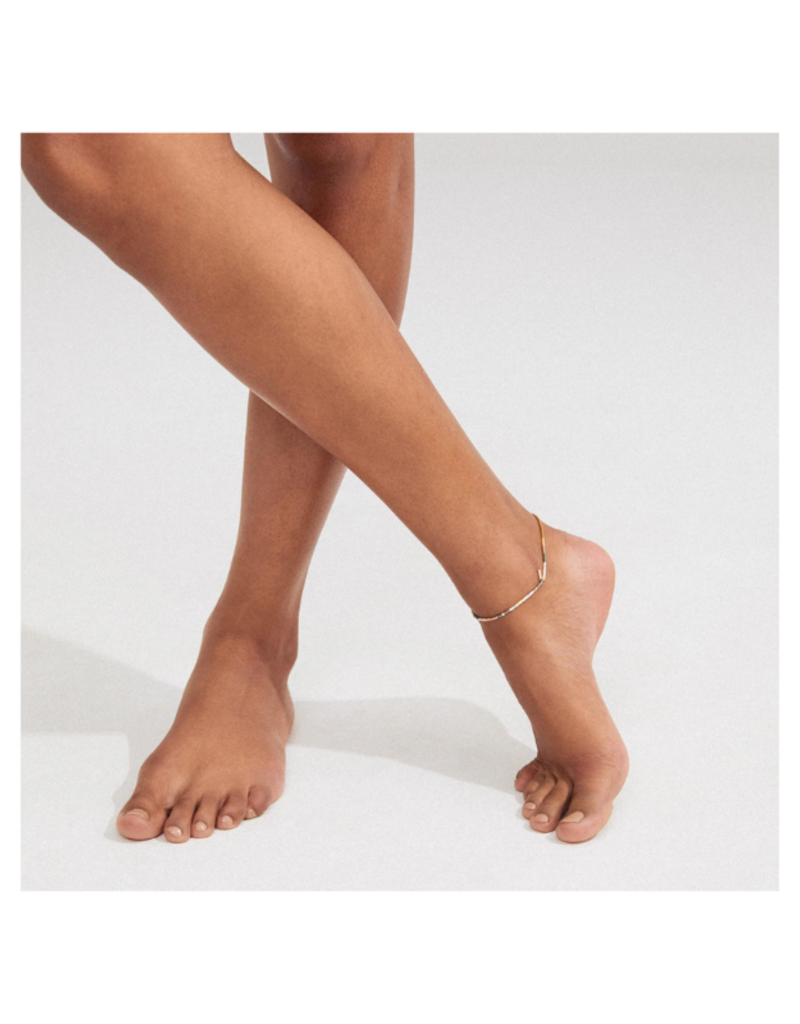PILGRIM Alison Ankle Chain in Brown by Pilgrim
