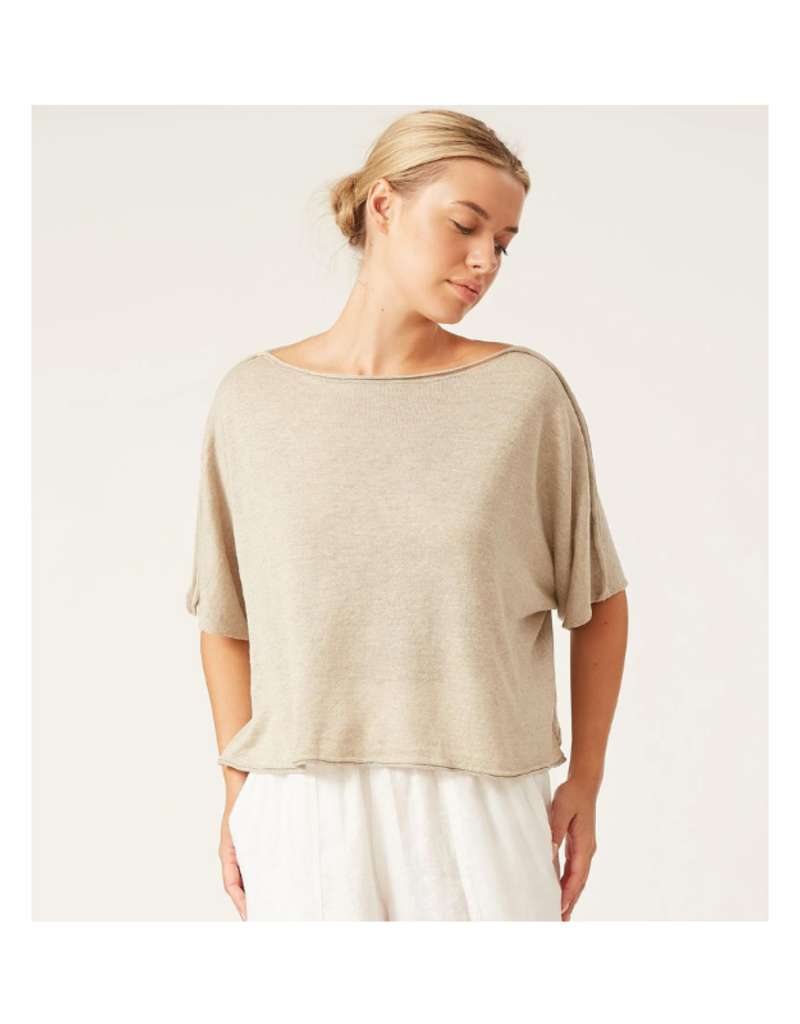 naif Belinda Linen Knit Sweater in Taupe by naïf 