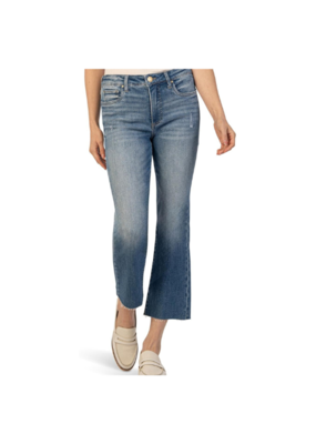 Kut from the Kloth Kelsey High Rise Flare Raw Hem in Perceptual by Kut from the Kloth