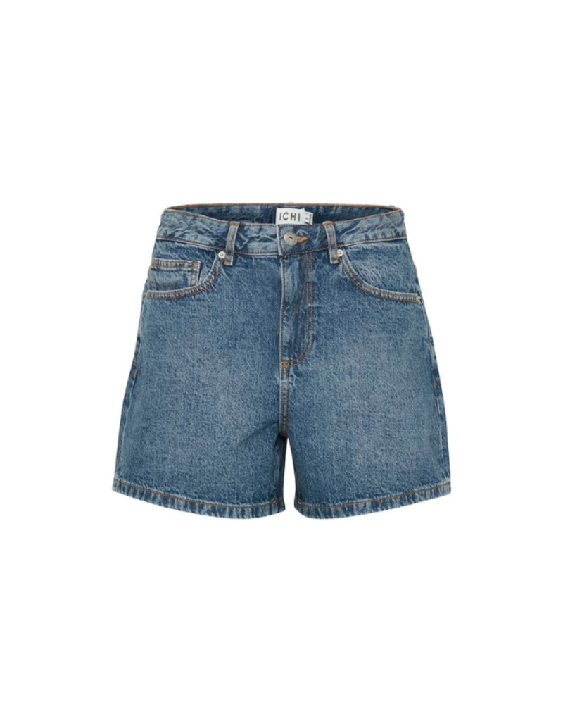 ICHI Aveny Shorts in Medium Blue Stone by ICHI