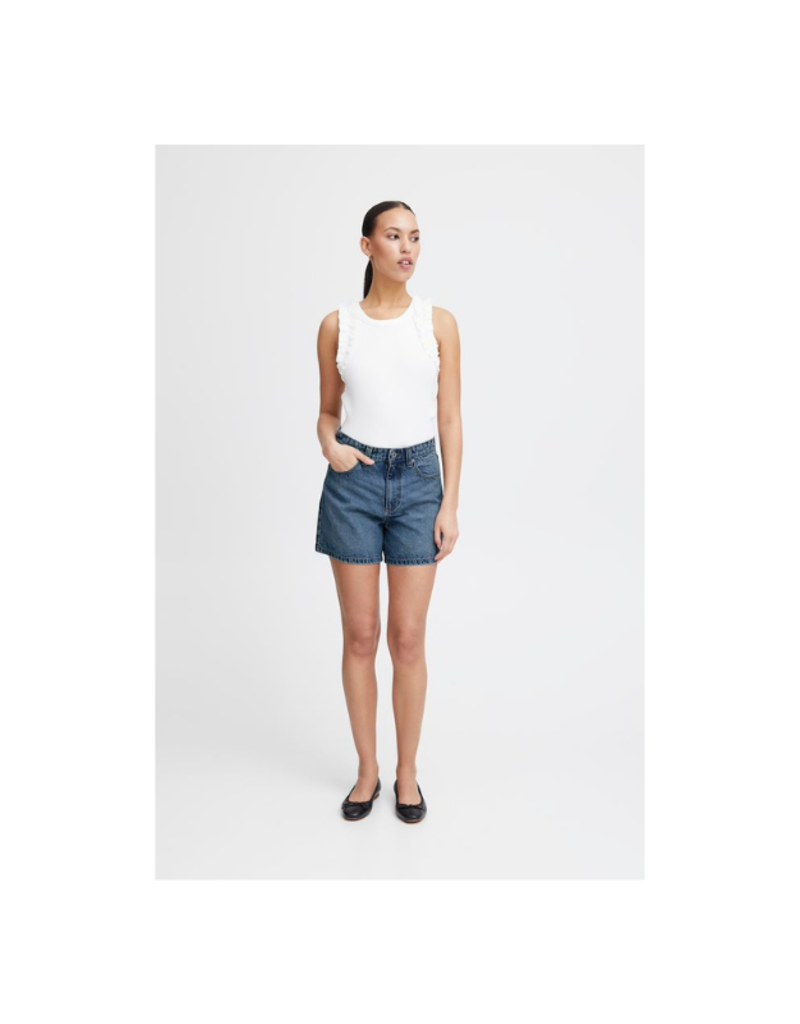 ICHI Aveny Shorts in Medium Blue Stone by ICHI