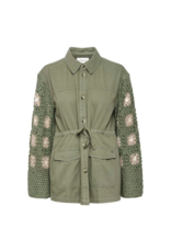 Cream Antonia Jacket in Oil Green by Cream