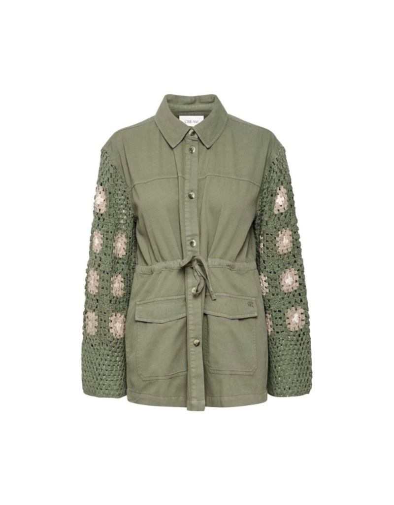 Cream Antonia Jacket in Oil Green by Cream