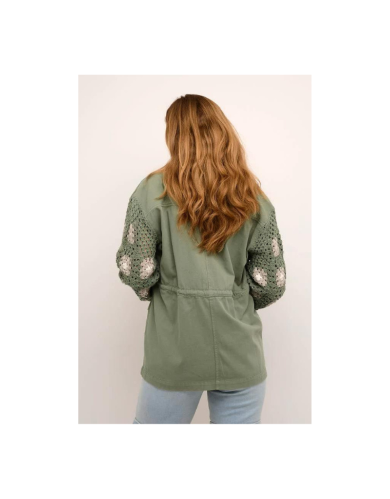 Cream Antonia Jacket in Oil Green by Cream