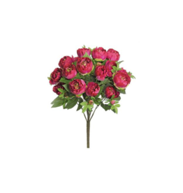 12.5" Peony Bouquet in Fuchsia