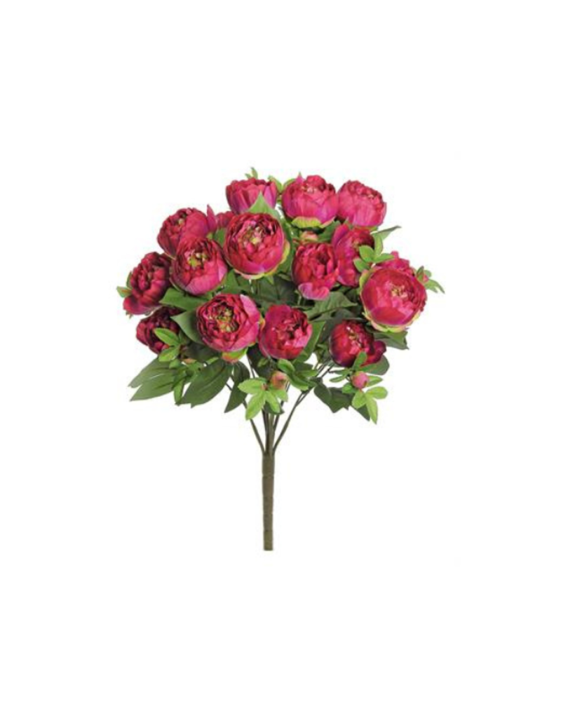 12.5" Peony Bouquet in Fuchsia
