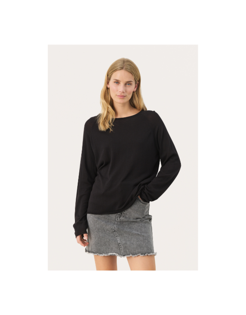 Part Two Jytte Longsleeve Top in Black by Part Two
