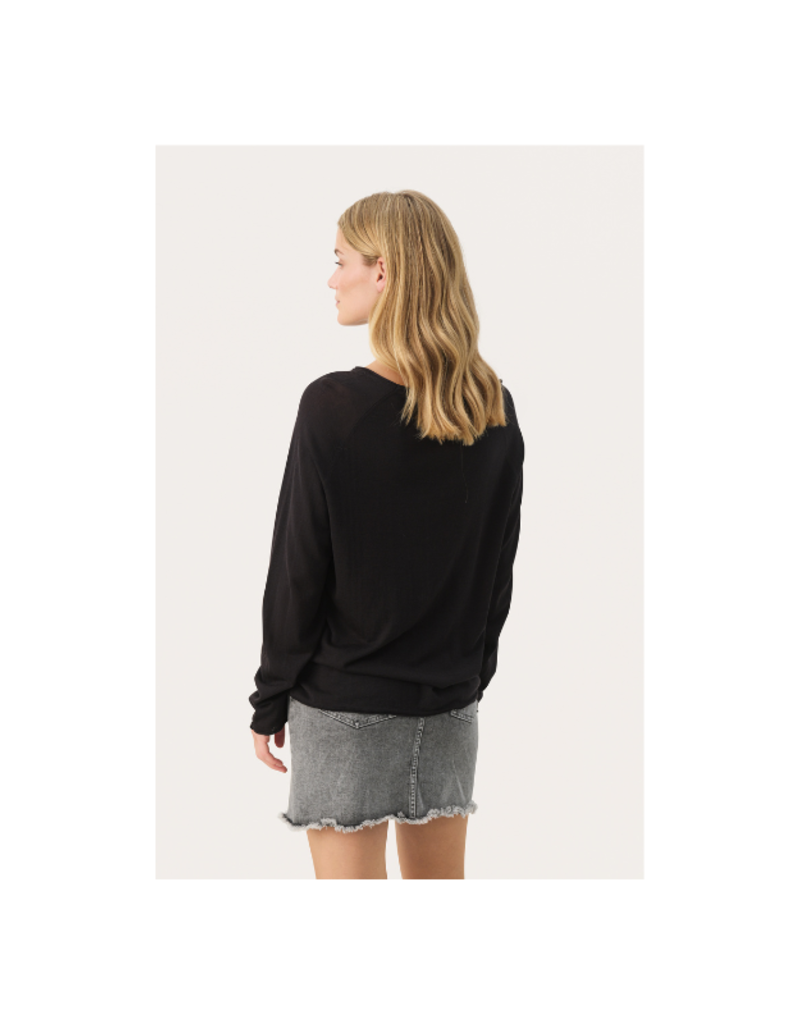 Part Two Jytte Longsleeve Top in Black by Part Two