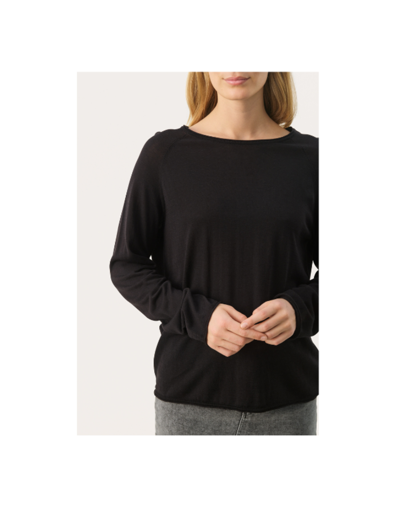 Part Two Jytte Longsleeve Top in Black by Part Two