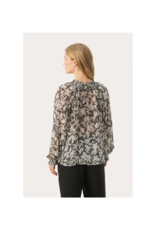Part Two Joanna Blouse in Black Stitch Leaf by Part Two