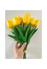 13" Tulip Bouquet in Yellow