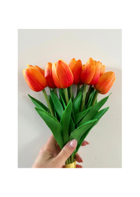 13" Tulip Bouquet in Orange