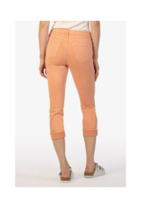 Kut from the Kloth Amy Crop Roll Up Fray in Cantaloupe by Kut from the Kloth
