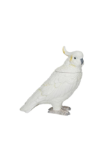 Creative Co-Op Ceramic Cockatoo Jar with Lid