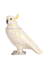 Creative Co-Op Ceramic Cockatoo Jar with Lid