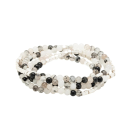 Scout Stone of Protection Wrap - Tourmalinated Quartz and Silver Bracelet or Necklace by Scout