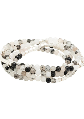 Scout Stone of Protection Wrap - Tourmalinated Quartz and Silver Bracelet or Necklace by Scout