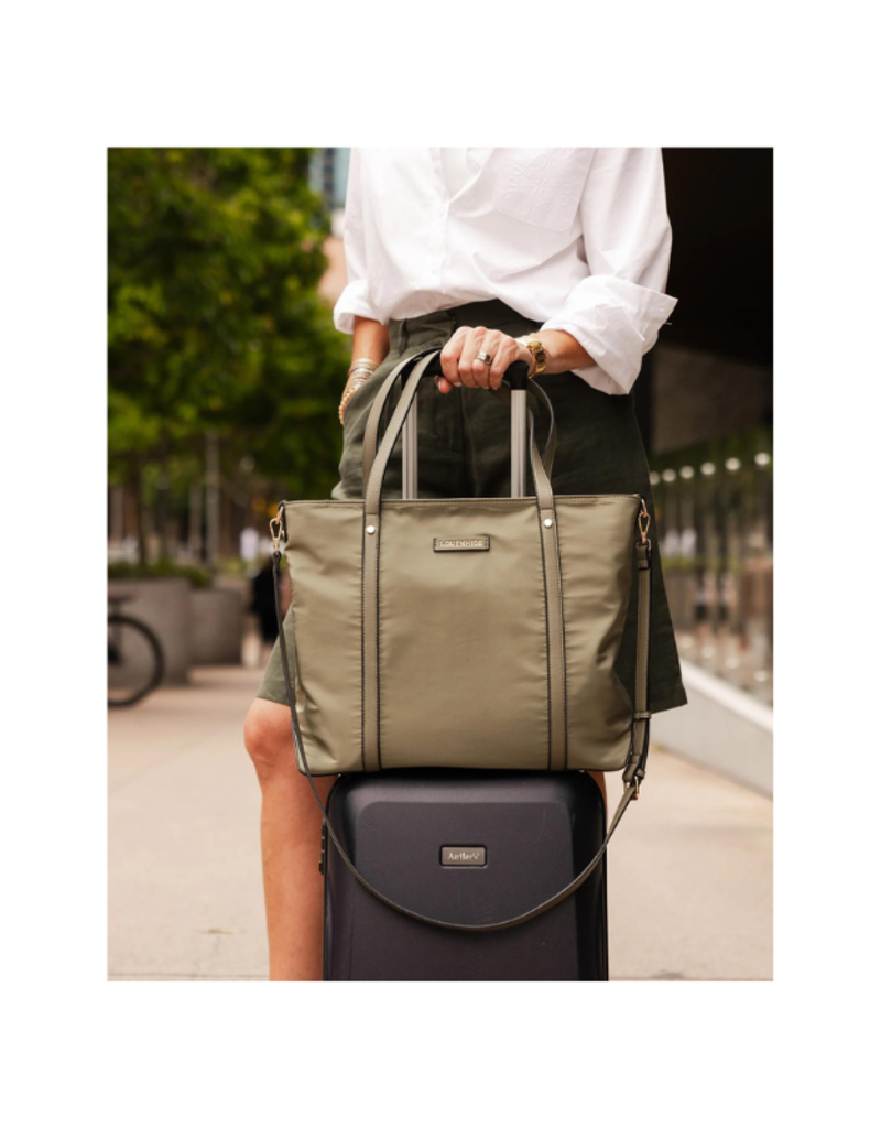 Louenhide Nora Nylon Travel Tote in Khaki by Louenhide