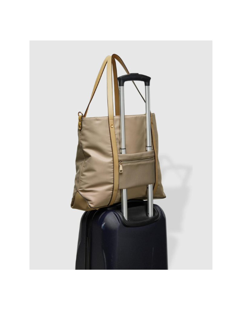 Louenhide Nora Nylon Travel Tote in Beige by Louenhide