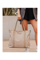 Louenhide Nora Nylon Travel Tote in Beige by Louenhide
