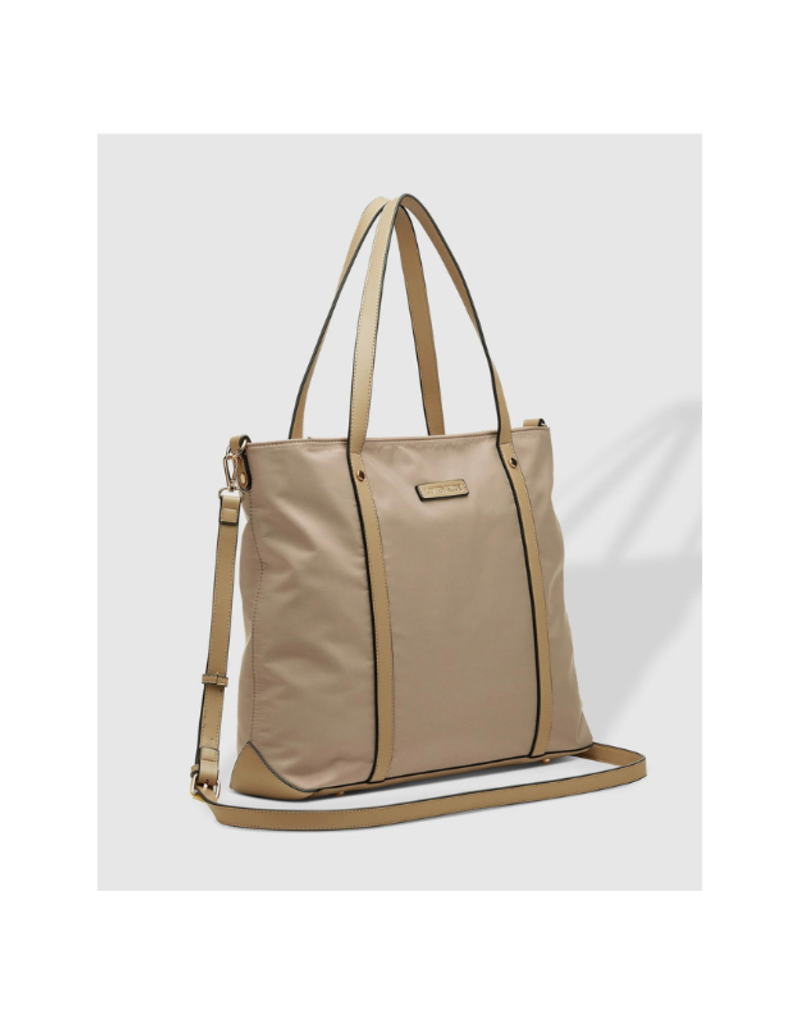 Louenhide Nora Nylon Travel Tote in Beige by Louenhide