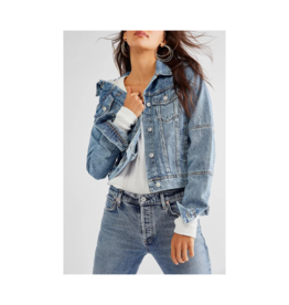 Free People Rumors Denim Jacket in Light Indigo by Free People