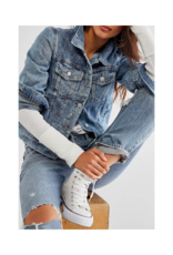 Free People Rumors Denim Jacket in Light Indigo by Free People