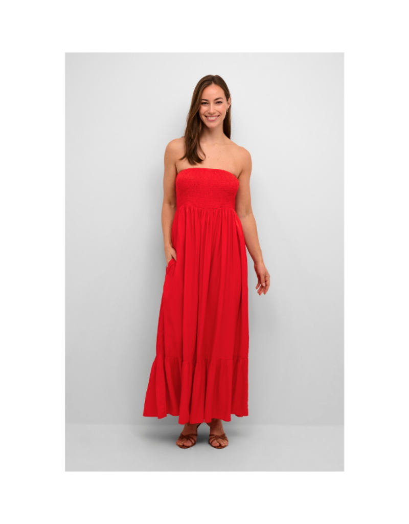Annelene Dress in Fiery Red by Culture