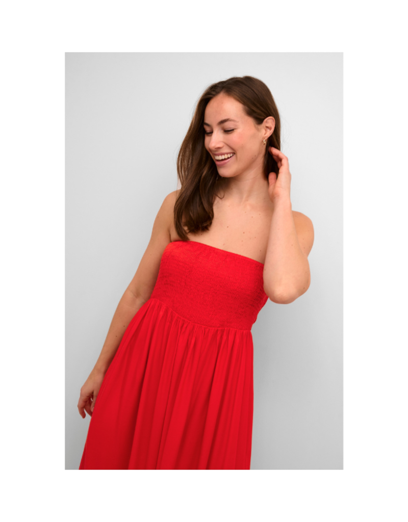 Annelene Dress in Fiery Red by Culture