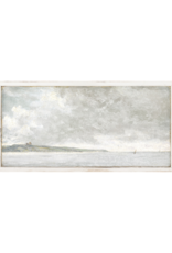 Celadon Art Coastal Scene With Cliffs 16"x8"