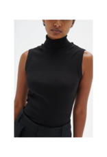InWear Dagna Rollneck Tank in Black by InWear