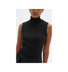 InWear Dagna Rollneck Tank in Black by InWear