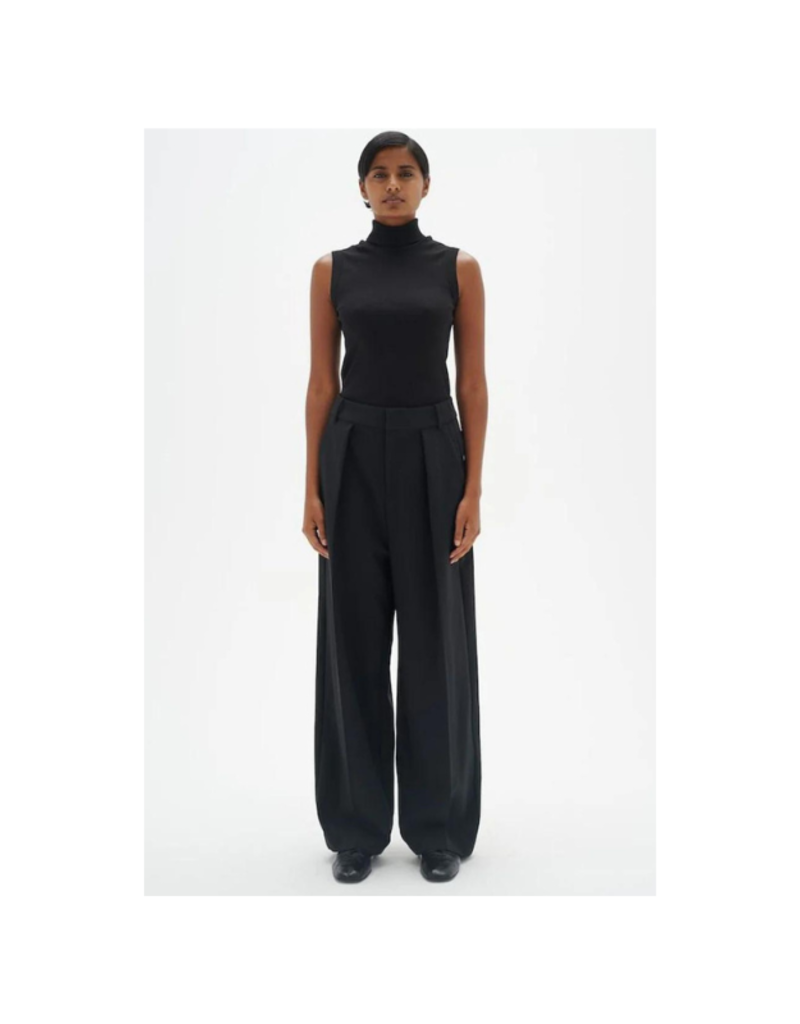 InWear Dagna Rollneck Tank in Black by InWear