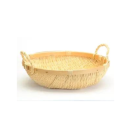 Bacon Basketware Ltd Low Round Sewn Willow Tray