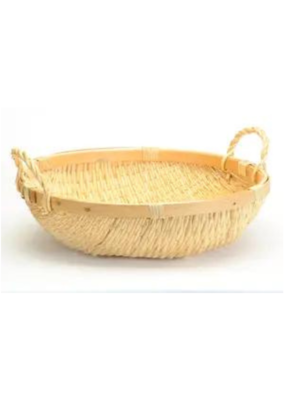Bacon Basketware Ltd Low Round Sewn Willow Tray