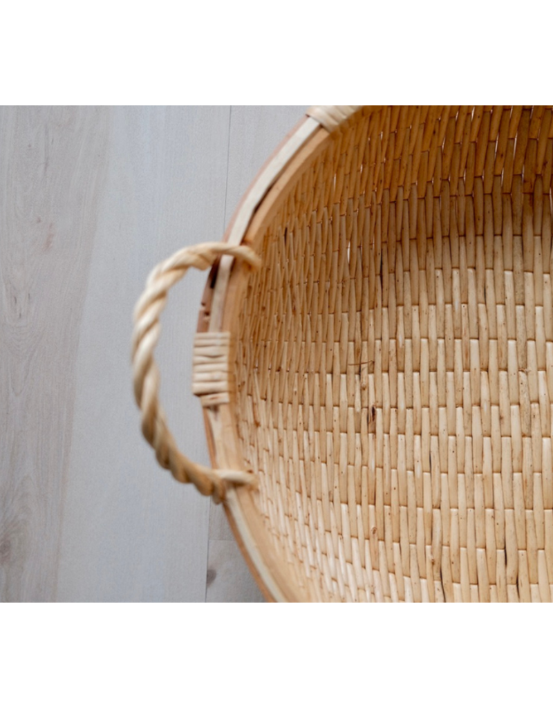 Bacon Basketware Ltd Low Round Sewn Willow Tray