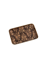 Indaba Trading Arbor Enameled Tray Plum Small