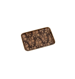 Indaba Trading Arbor Enameled Tray Plum Small