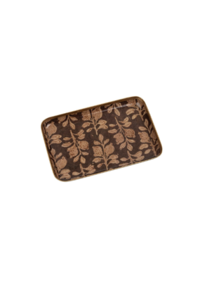 Indaba Trading Arbor Enameled Tray Plum Small