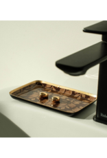 Indaba Trading Arbor Enameled Tray Plum Small