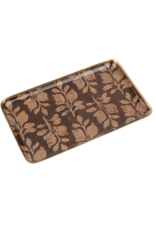 Indaba Trading Arbor Enameled Tray Plum Large
